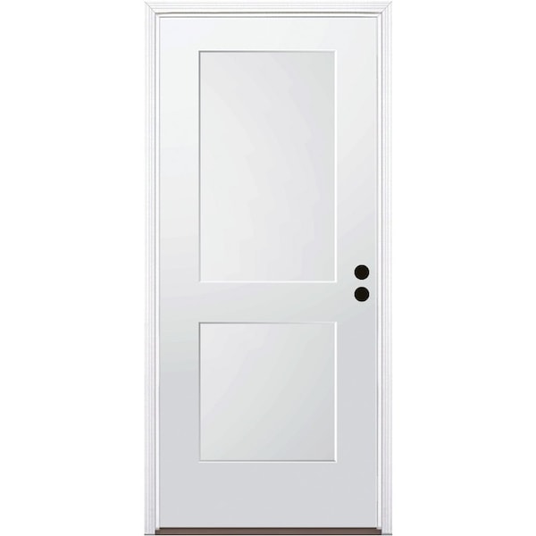 Codel Doors 36" x 80" Primed White Shaker Exterior Fiberglass Door 3068LHISPSF2PSHK49161DB - main